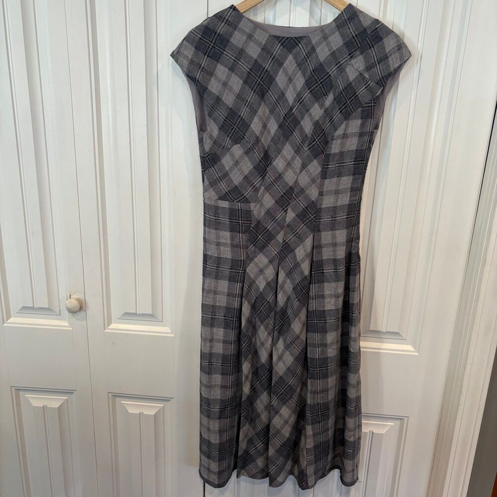 Sundance Gray Plaid Wool Blend Dress Size 2